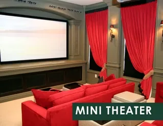 Modern mini theatre for residents at Shraddha Park City